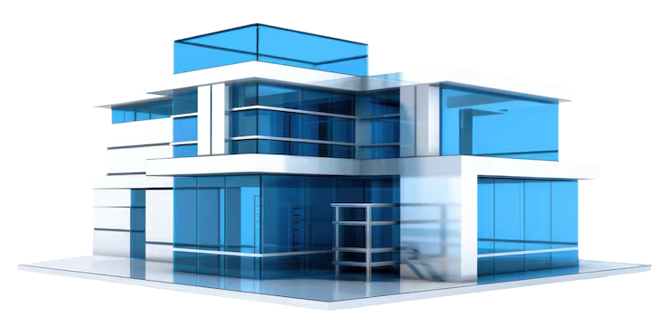 Real estate architecture and building diagram